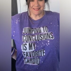 Bleached tshirt, purple new boutique XL